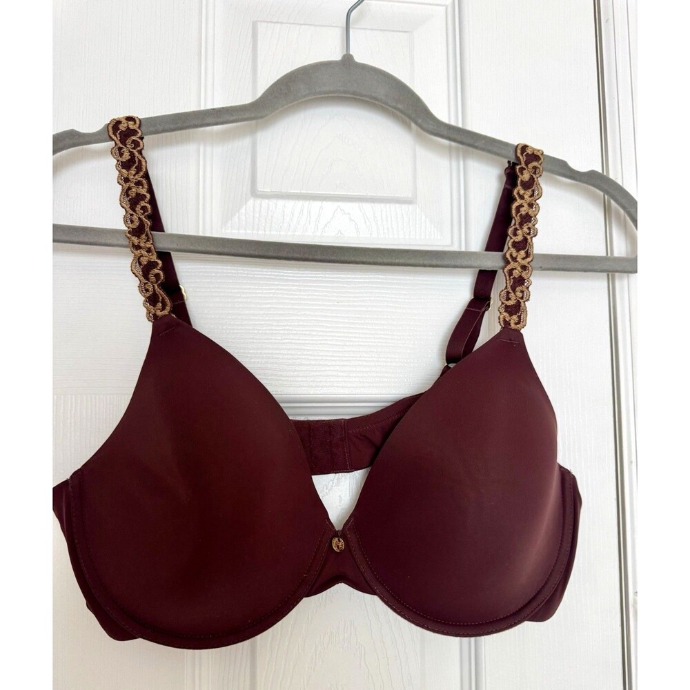 Natori Pure Lux Underwire T-shirt Smooth Contour Bra In Cocoa Brown 38C